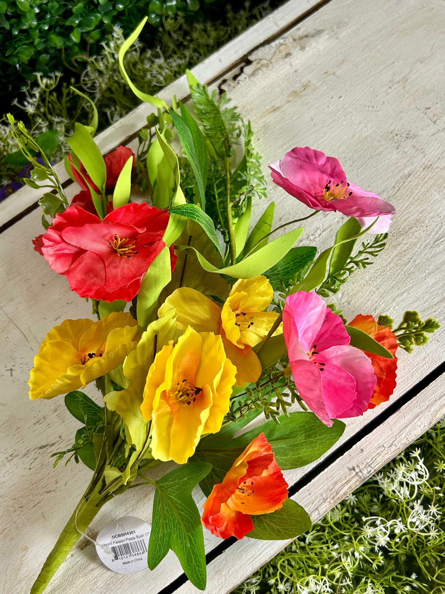 17 Inch Vibrant Passion Poppy Bush