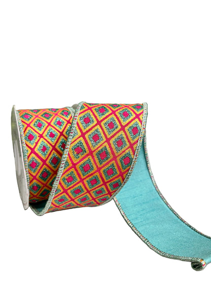 David Christopher 2.5 Inch By 10 Yard Dancing Diamonds Pattern Ribbon