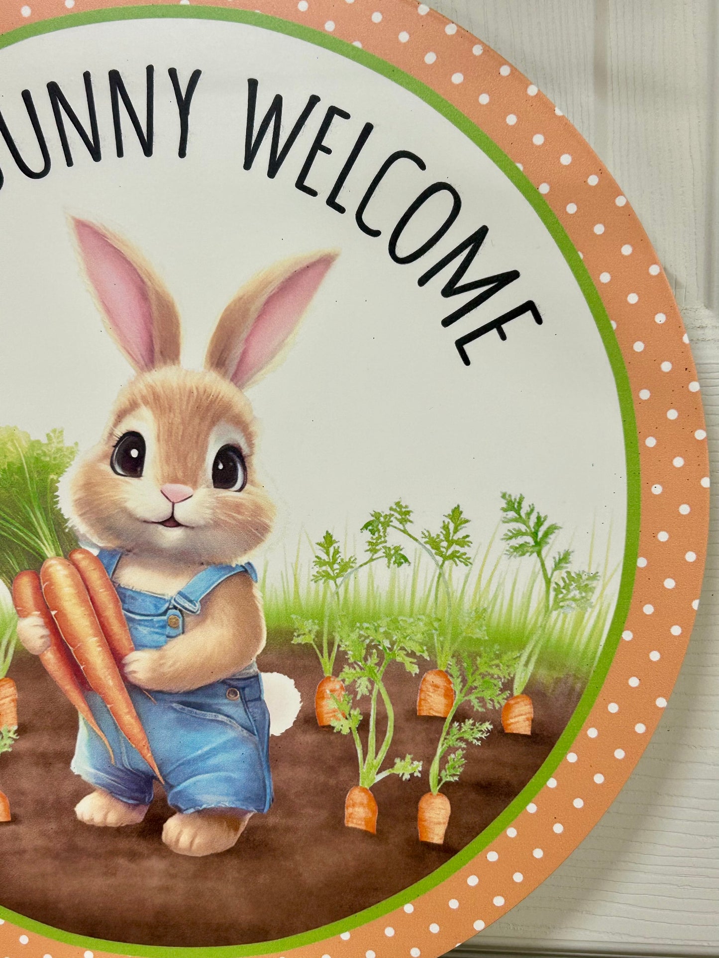 12 Inch Metal Every Bunny Welcome Sign