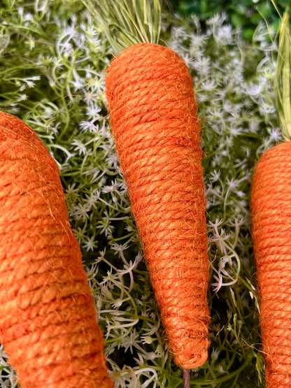 14 Inch Set Of Three Jute Carrots