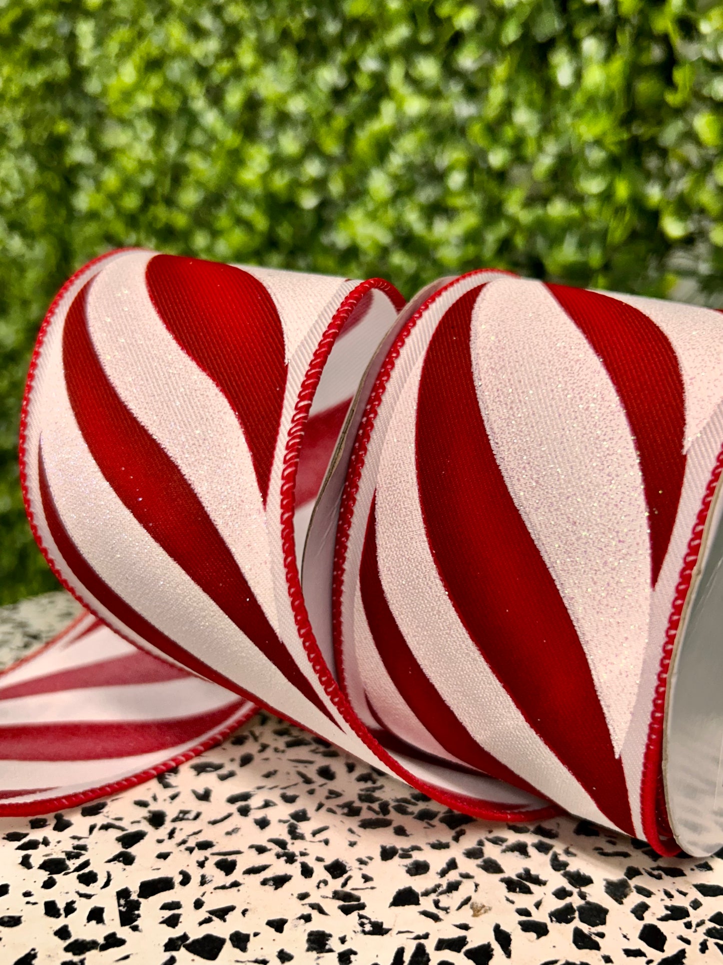 2.5 Inch By 10 Yard Candy Swirl Stripe Ribbon