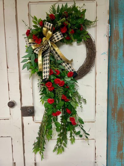Rose And Greenery Wreath Created By Misty With Little Luxuries