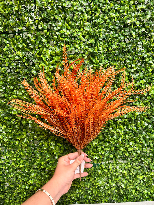 16 Inch Caramel Brown Bead Grass Bush