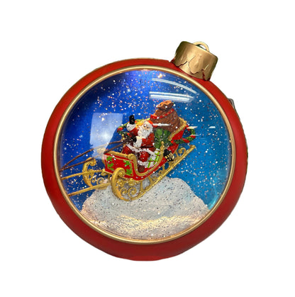8.5 Inch Musical LED Lighted Spinning Water Globe With Santa Holiday Scene