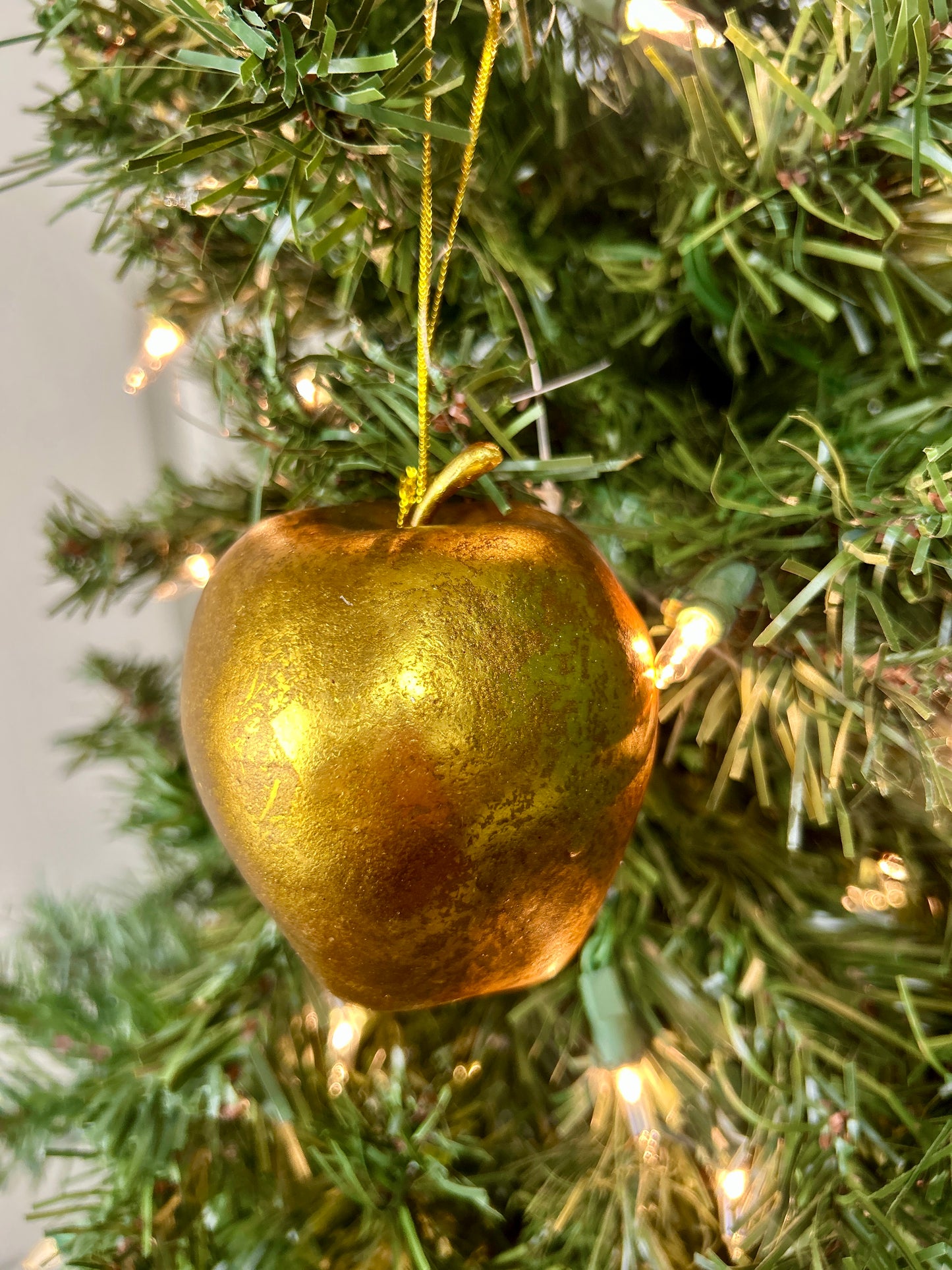 3 Inch Antique Bronze Old World Apple Ornament
