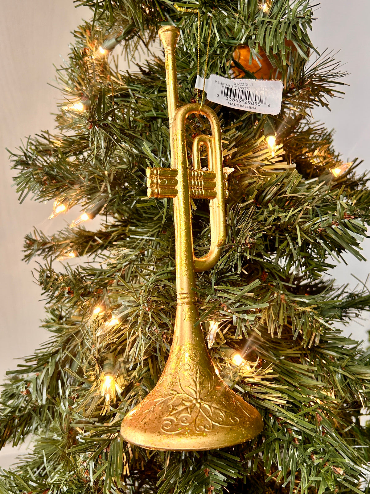 9.5 Inch - 10 Inch Gold Music Instrument Ornament Three Styles