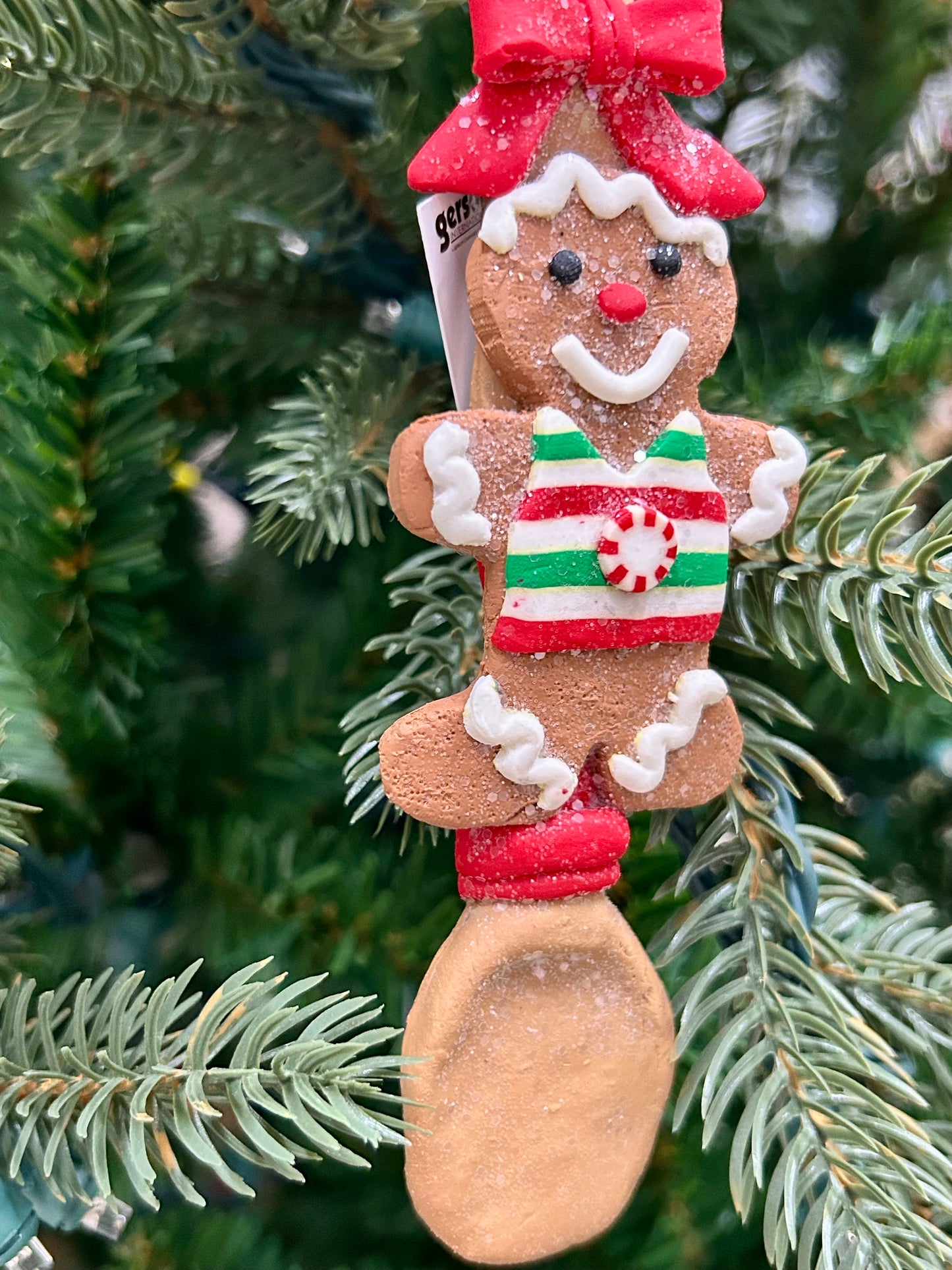 6 Inch Clay Dough Gingerbread Man Utensil Ornament Three Styles