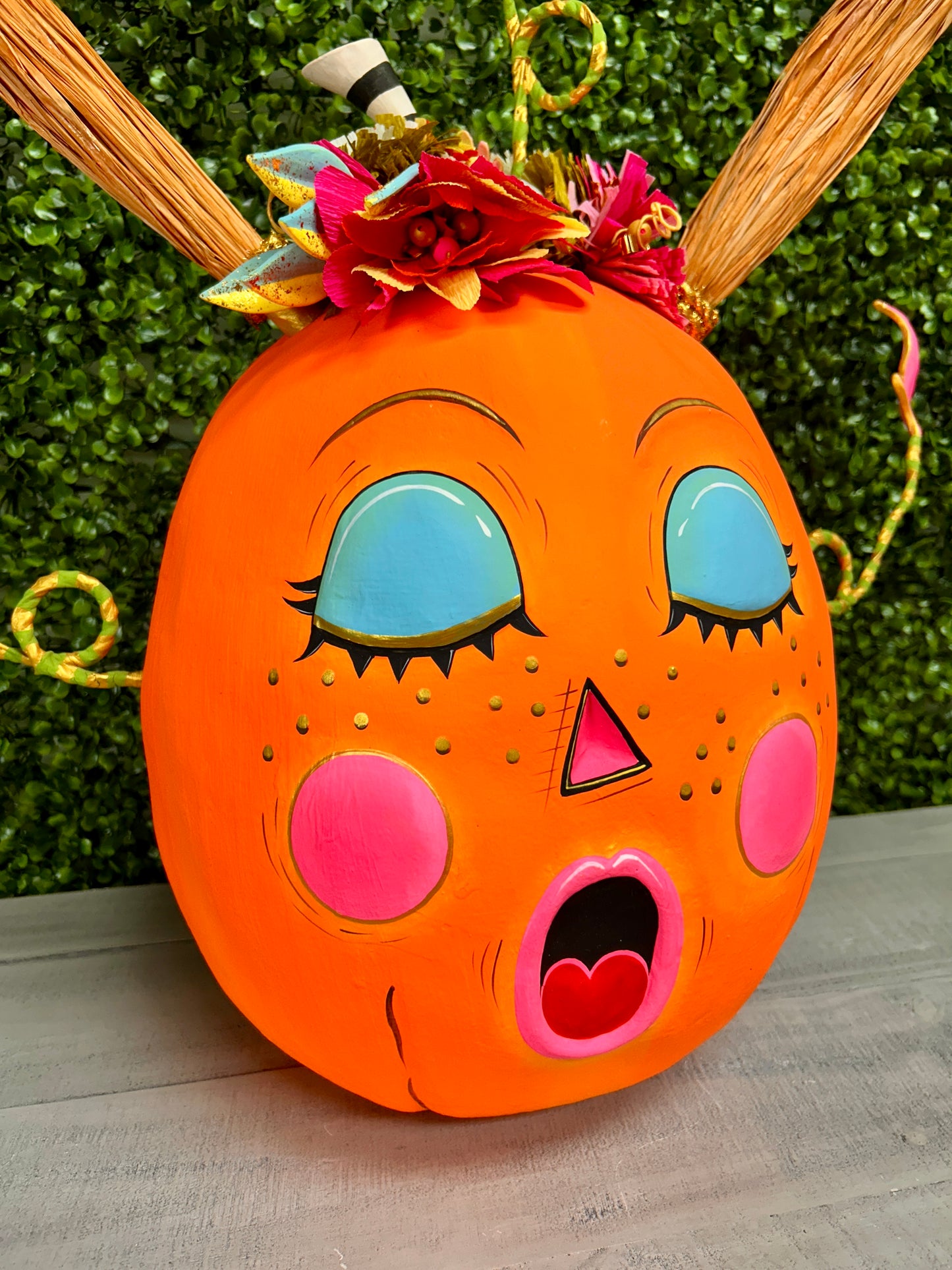 Gossip Gourdy Decorative Pumpkin
