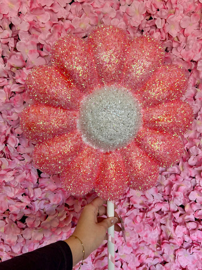 36 Inch Styrofoam Glitter Daisy Stem Three Styles