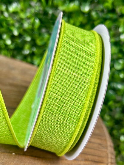 7/8 Inch Lime Green Royal Burlap