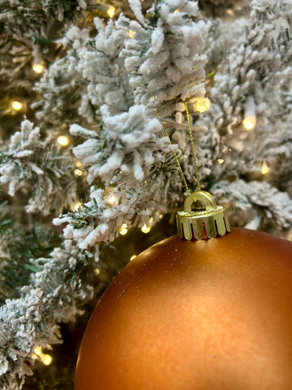 6 Inch Matte Chestnut Smooth Ball Ornament