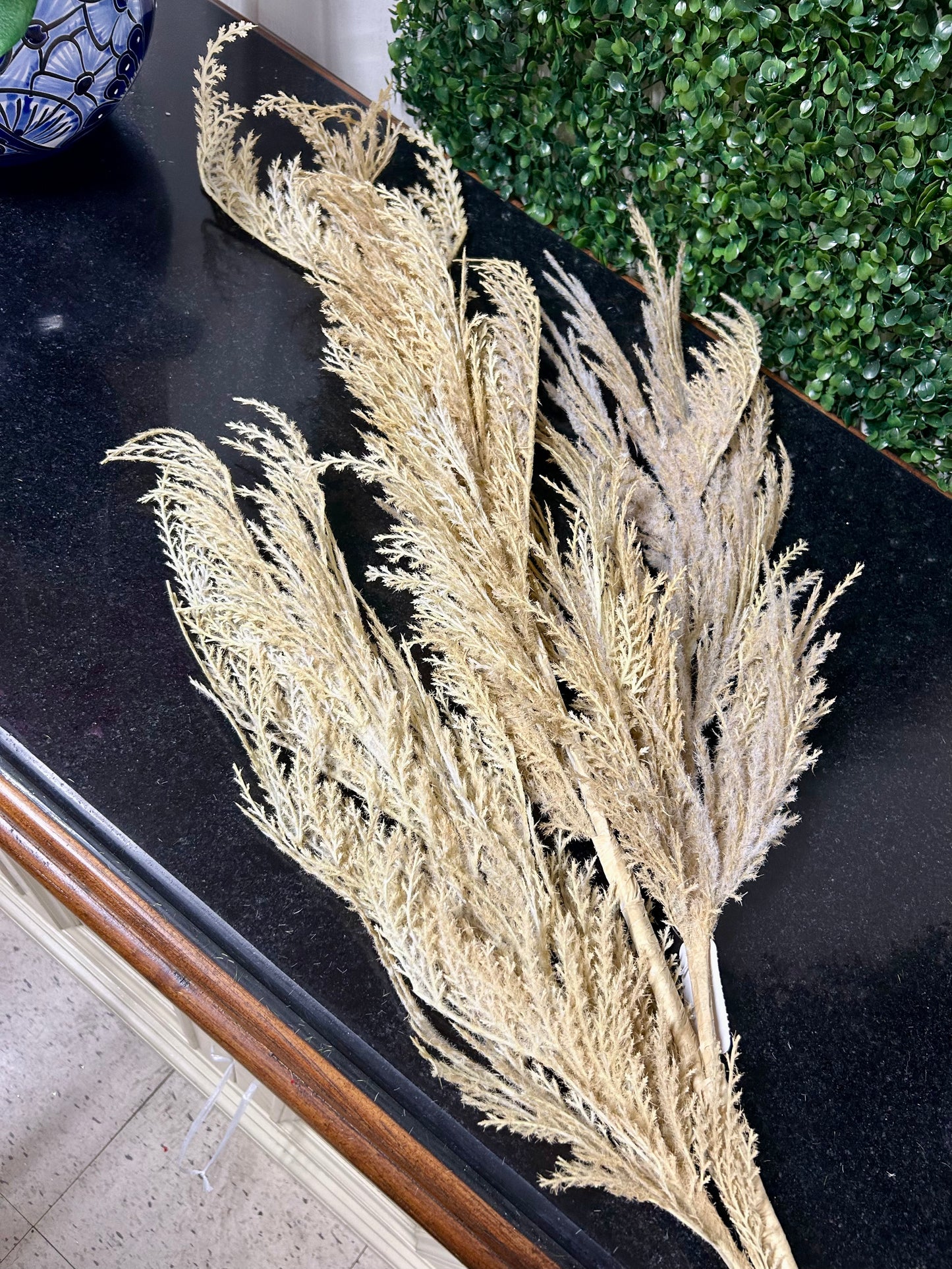 63 Inch Biege Pampas Grass Plume Spray