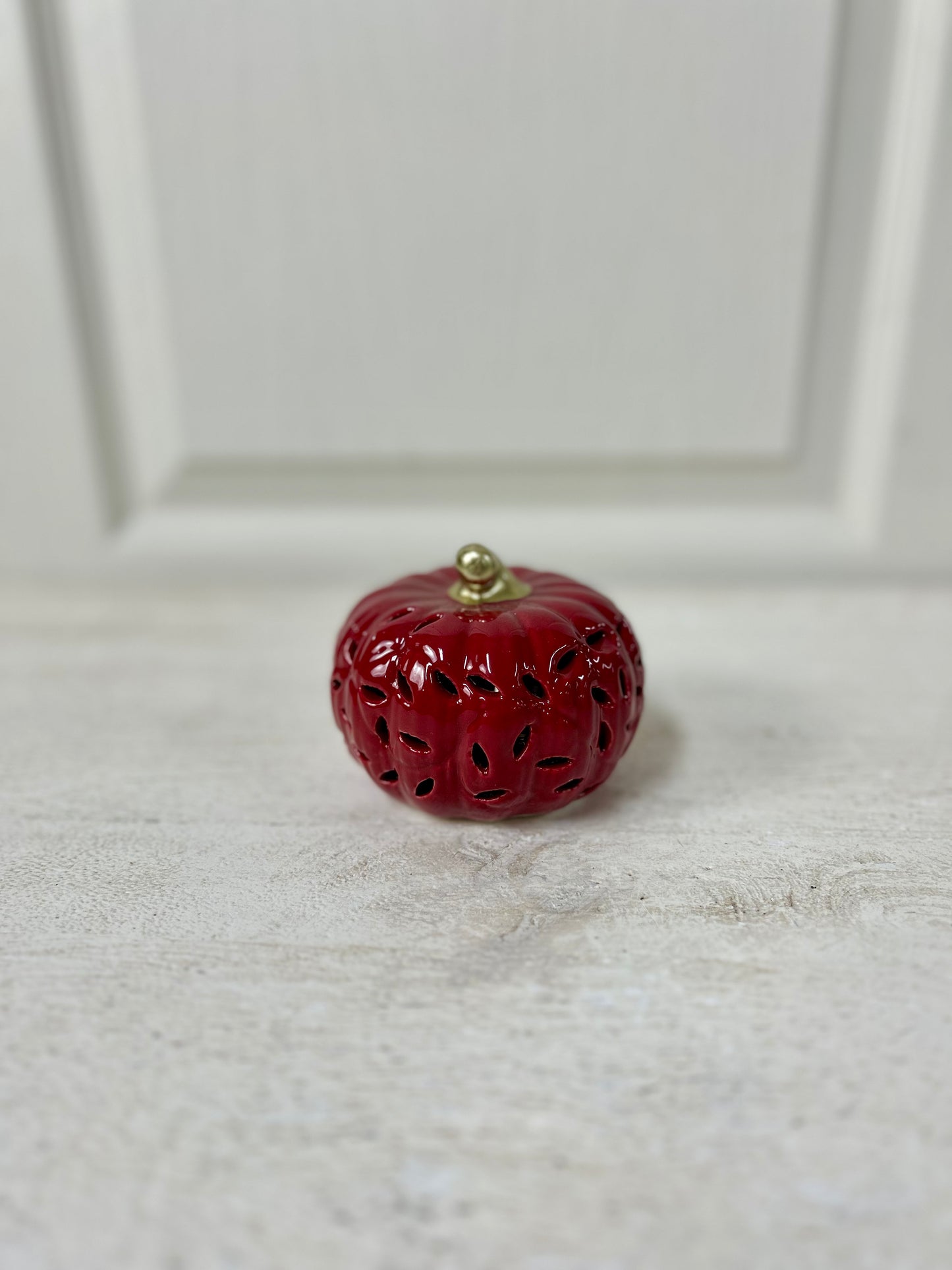 Mini Ceramic Pumpkin Rust