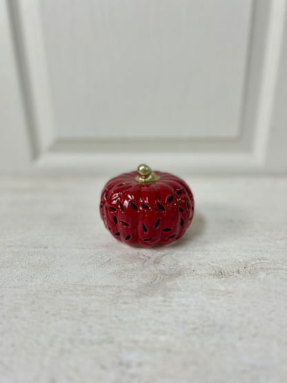 Mini Ceramic Pumpkin Rust