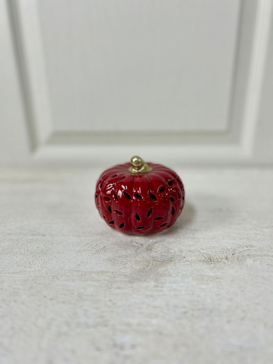 Mini Ceramic Pumpkin Rust