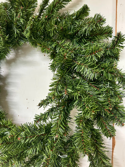 24 Inch Evergreen Canadian Pine Wreath