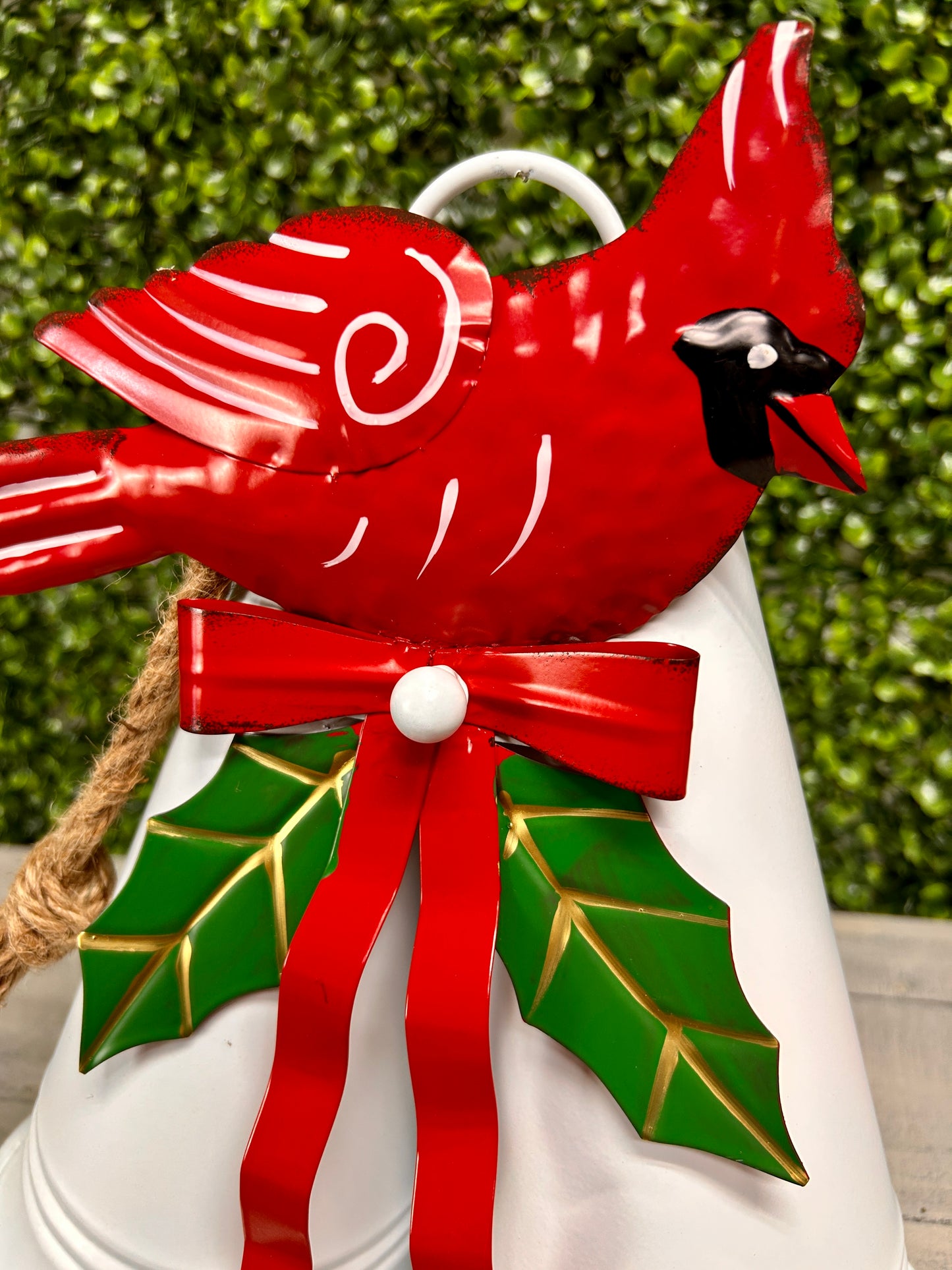 Metal Double Bell With Cardinal Two Assorted