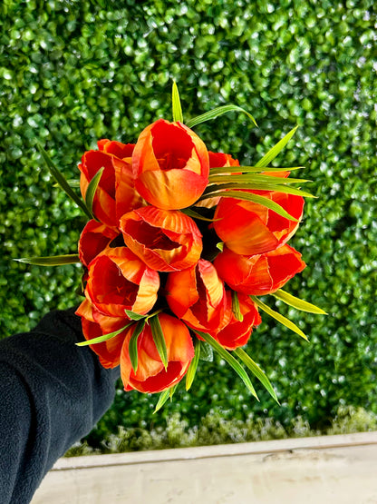 19 Inch Orange Tulip Bush