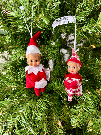 5.5 Inch Elf Ornament Two Styles