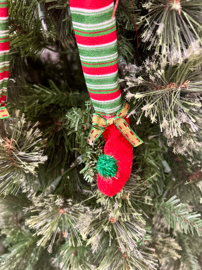 18 Inch Fabric Tinsel Pixie Elf With Tree Two Styles