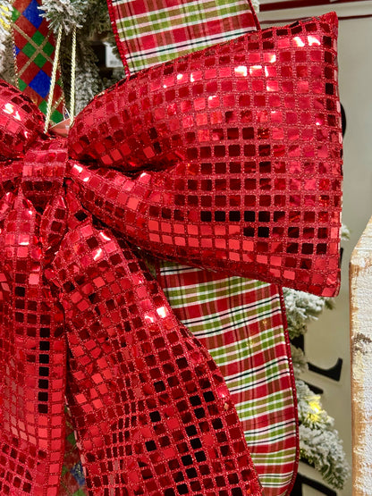 18 Inch Red Bow Ornament