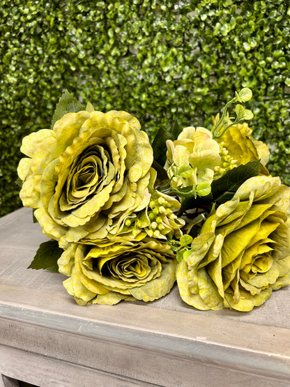 18 Inch Green Rose Hydrangea Bush