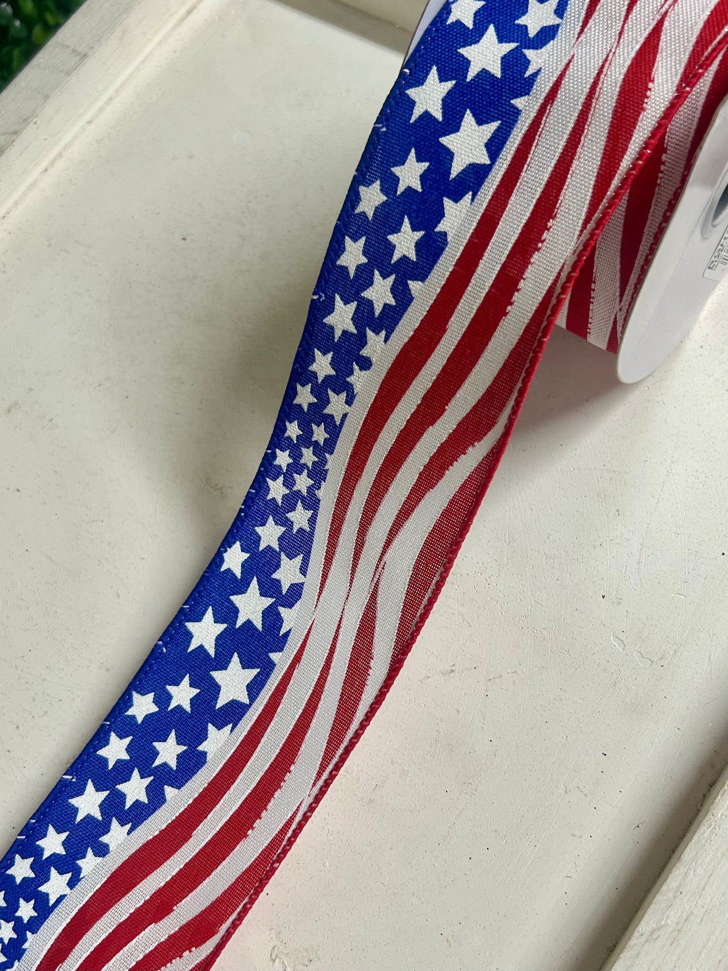 2.5 Inch By 10 Yard Wavy Flag Ribbon