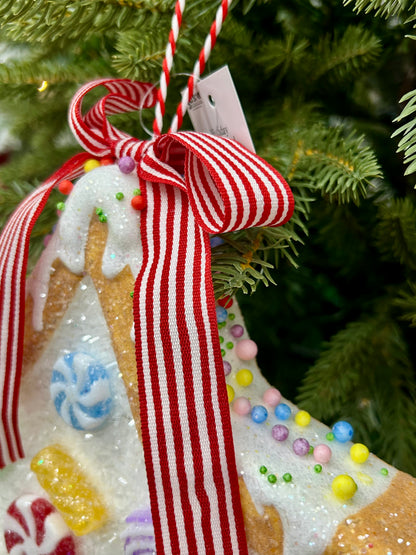 9.25 Inch Holiday Gingerbread Ornament Three Styles