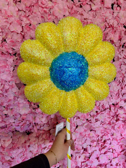 36 Inch Styrofoam Glitter Daisy Stem Three Styles