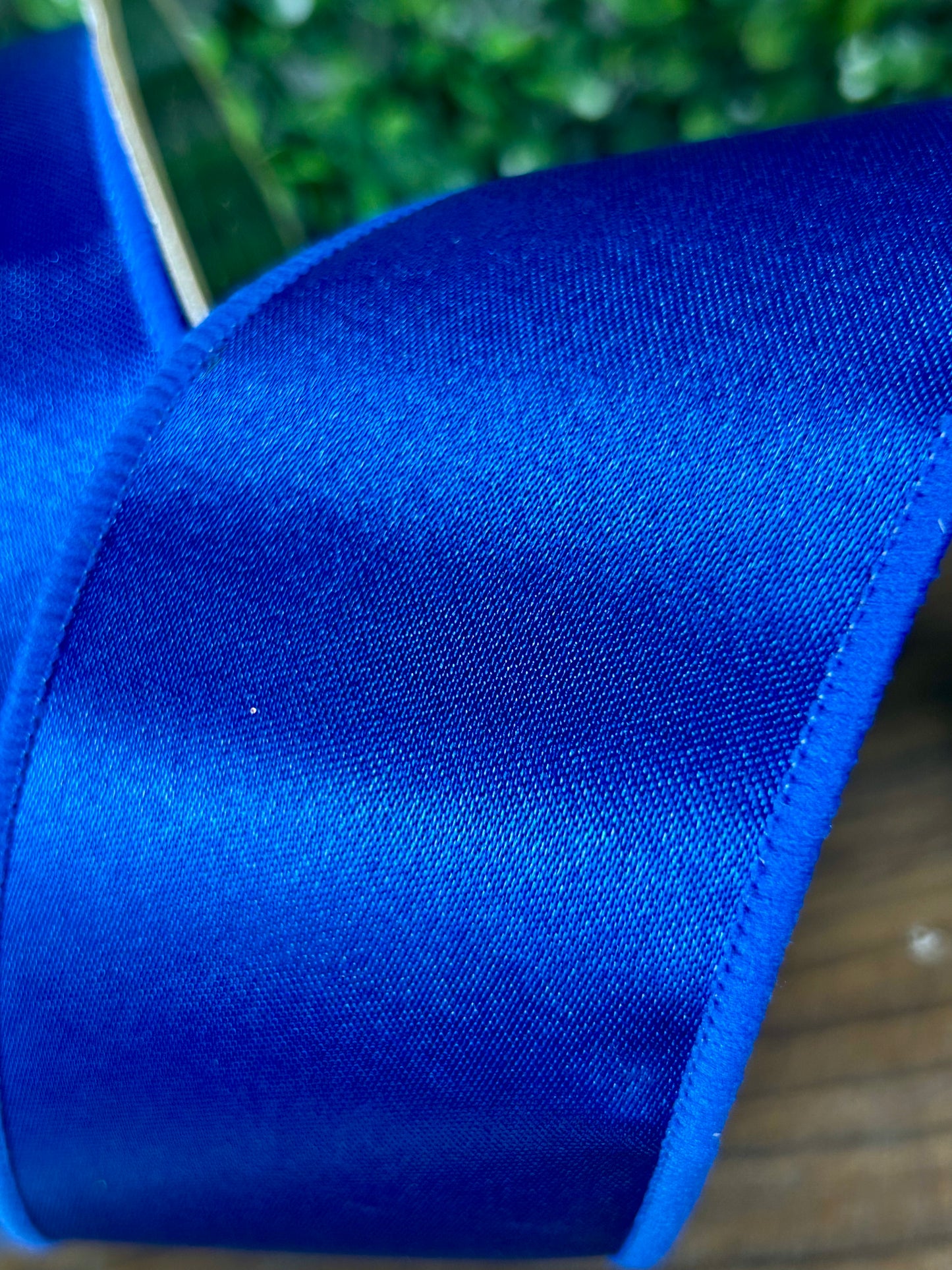 2.5 Inch By 10 Yard Royal Blue Satin Fused Ribbon
