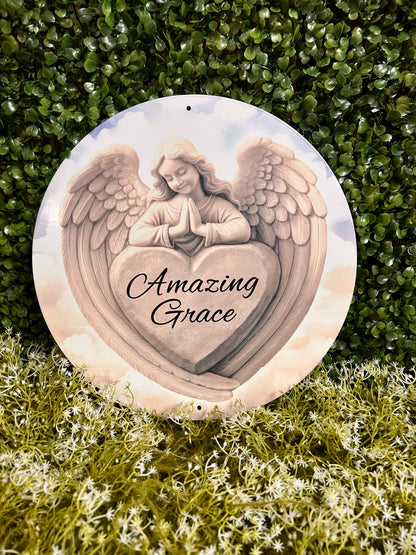 12 Inch Amazing Grace Angel Sign