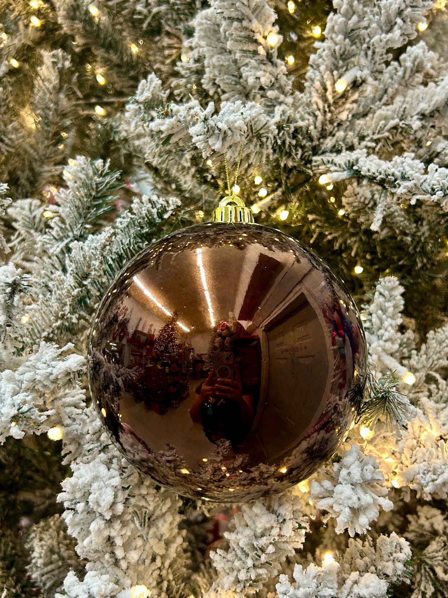 6 Inch Shiny Chocolate Brown Smooth Ball Ornament