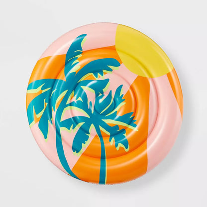 Sun Squad Palm Tree Inflatable Round Pool Float