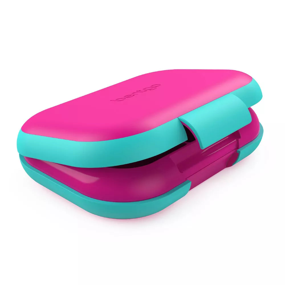 Bentgo  Kids' Chill Lunch Box, Bento-Style Solution, 4 Compartments & Removable Ice Pack Pink And Teal