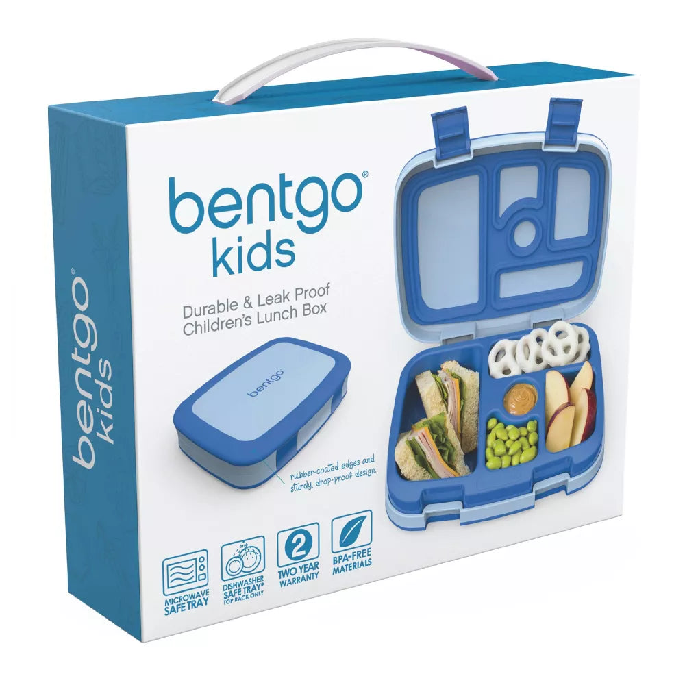 Bentgo Kids' Brights Leakproof, 5 Compartment Bento-Style Kids' Lunch Box Blue