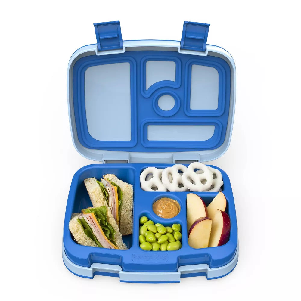 Bentgo Kids' Brights Leakproof, 5 Compartment Bento-Style Kids' Lunch Box Blue