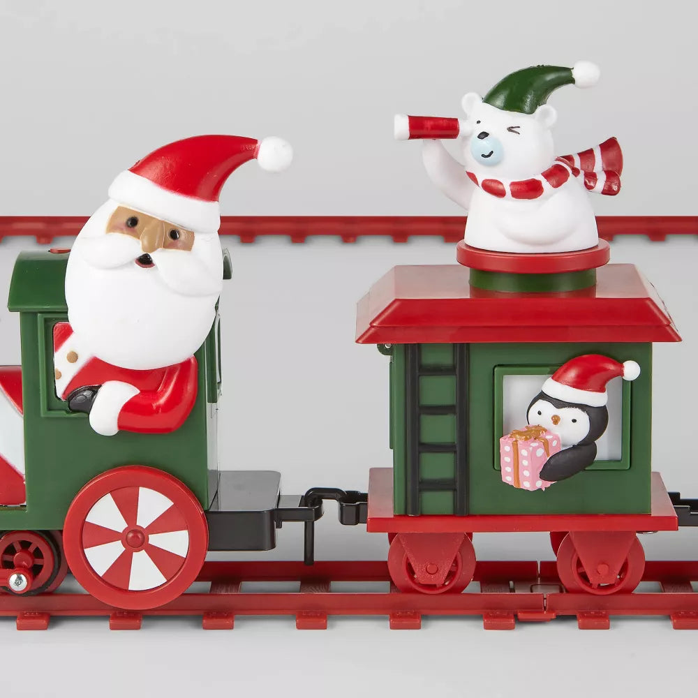 Wondershop 36in Animated Train and Track Set Christmas Decor Open Box