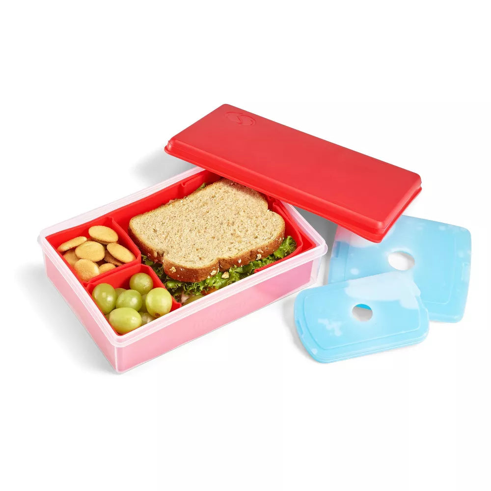 Fit & Fresh Multi Flex Bento with 2 Ice Packs Red