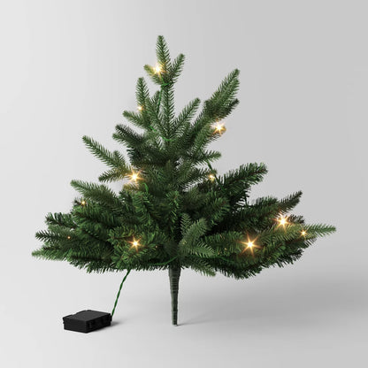 Wondershop 20 Inch Mixed Greenery LED Pre-Lit Planter Insert Open Box