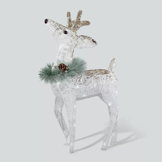 Philips 27.4 Inch LED Glitter String Fawn Novelty Sculpture Light Pure White Twinkle Open Box