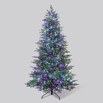 Philips 7.5 Foot LED Lit Balsam Fir Multi Function Artificial Christmas Tree Green Open Box