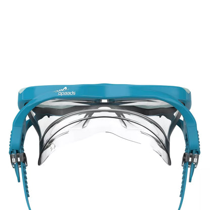 Speedo Junior Mask Snorkel and Fin Set Turquoise/Gray L/XL