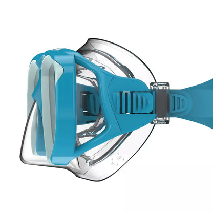 Speedo Junior Mask Snorkel and Fin Set Turquoise/Gray L/XL