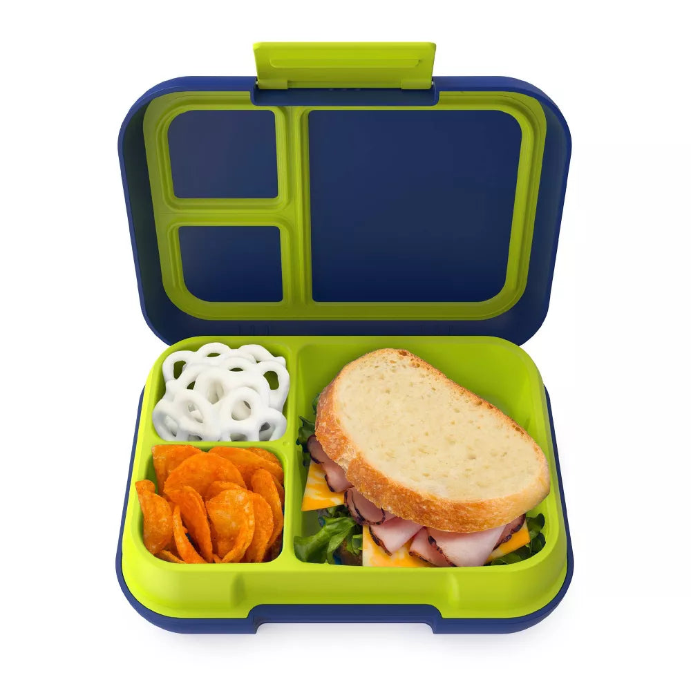 Bentgo Pop Leakproof Bento-Style Lunch Box with Removable Divider-3.4 Cup Navy Blue And Green