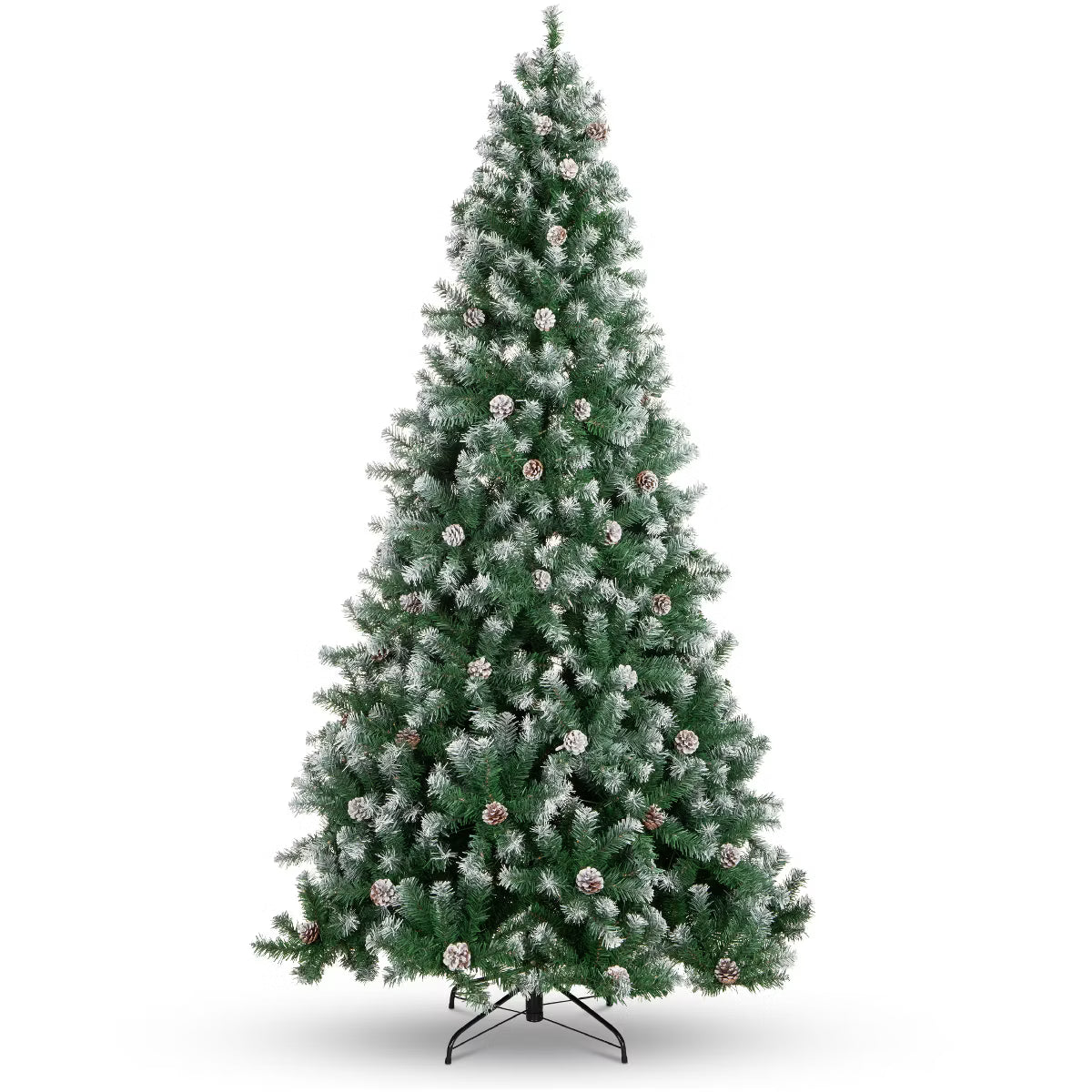 7.5 Foot Best Choice Products Partially Flocked Pre-Decorated Holiday Christmas Pine Tree