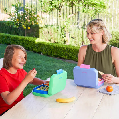 Bentgo Pop Leakproof Bento-Style Lunch Box with Removable Divider-3.4 Cup Green And Blue