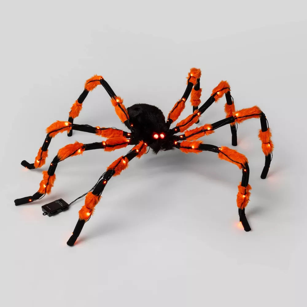 Hyde And Eek 5' LED Hanging Spider Halloween Silhouette Light Open Box