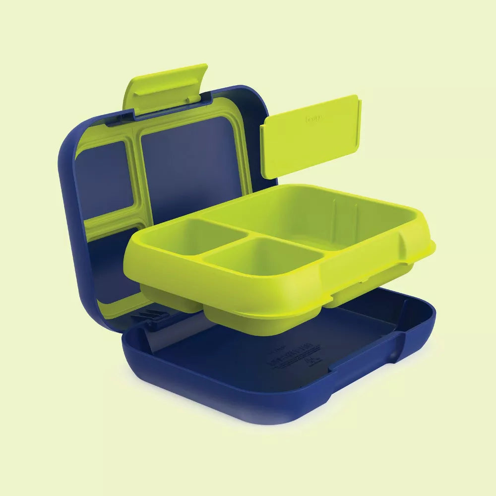 Bentgo Pop Leakproof Bento-Style Lunch Box with Removable Divider-3.4 Cup Navy Blue And Green