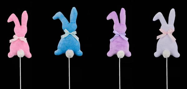 6.25 Inches Bunny Pick 4 Assorted Colors
