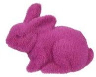 Flocked Laying Rabbits Six Assorted Colors